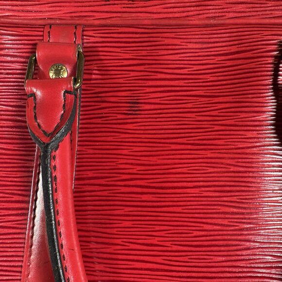 LOUIS VUITTON Porte-Documents Voyage Red Epi Leather Briefcase Bag - Picture 2 of 13